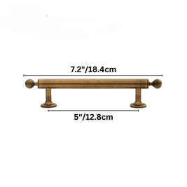 Solid Brass Cabinet Knobs & Drawer Pulls, Classic Kitchen & Dresser Hardware, Smooth Rounded Profile, Set of 2, 0.98-8.8in