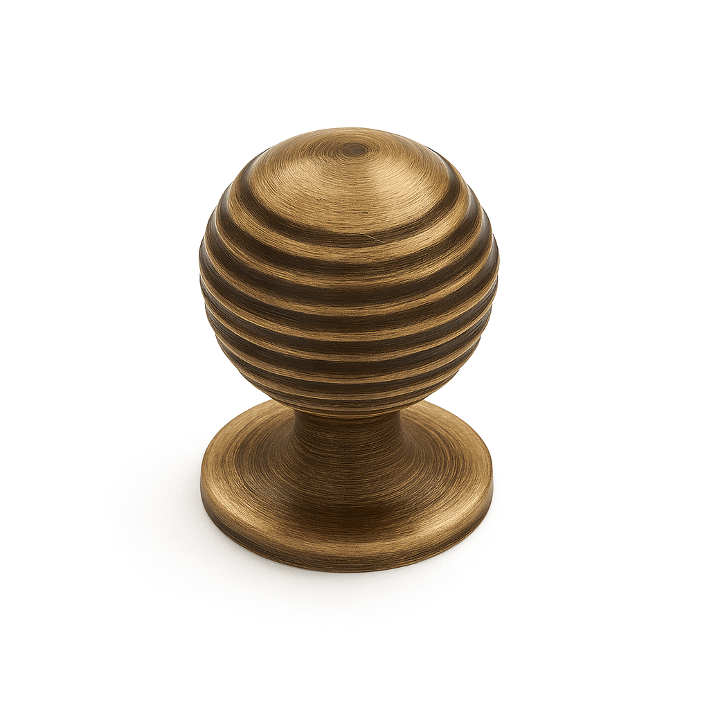 Solid Brass Cabinet Knobs & Drawer Pulls, Classic Kitchen & Dresser Hardware, Smooth Rounded Profile, Set of 2, 0.98-8.8in