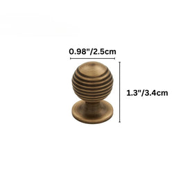 Solid Brass Cabinet Knobs & Drawer Pulls, Classic Kitchen & Dresser Hardware, Smooth Rounded Profile, Set of 2, 0.98-8.8in