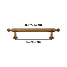 Solid Brass Cabinet Knobs & Drawer Pulls, Classic Kitchen & Dresser Hardware, Smooth Rounded Profile, Set of 2, 0.98-8.8in