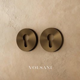 Orvo Handle and Lock - Escutcheon Plate - Round A - Antique Brass: D2.2’’(5.5cm)