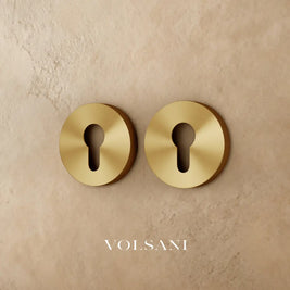 Orvo Handle and Lock - Escutcheon Plate - Round A - Brass: D2.2’’(5.5cm)