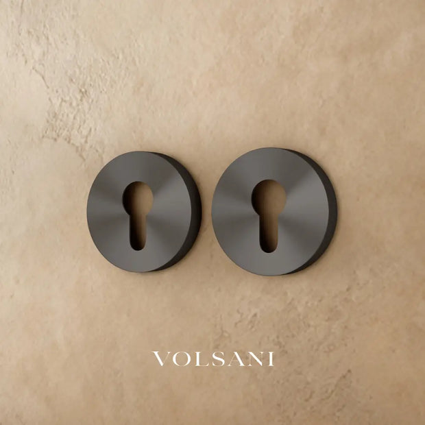 Orvo Handle and Lock - Escutcheon Plate - Round A - Grey: D2.2’’(5.5cm)
