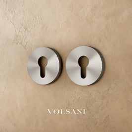 Orvo Handle and Lock - Escutcheon Plate - Round A - Nickel: D2.2’’(5.5cm)