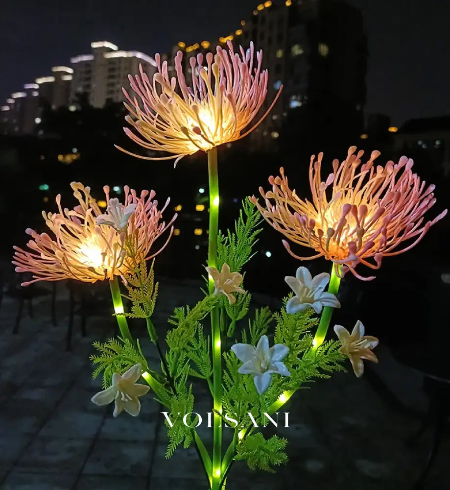 Outdoor Solar Flower Light Garden Lighting for Festival Party Wedding Christmas Halloween Birthday Pathway Courtyard