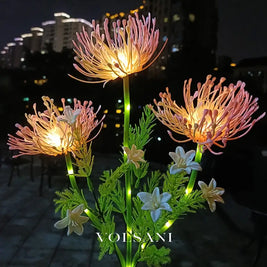 Outdoor Solar Flower Light Garden Lighting for Festival Party Wedding Christmas Halloween Birthday Pathway Courtyard