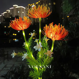 Outdoor Solar Flower Light Garden Lighting for Festival Party Wedding Christmas Halloween Birthday Pathway Courtyard