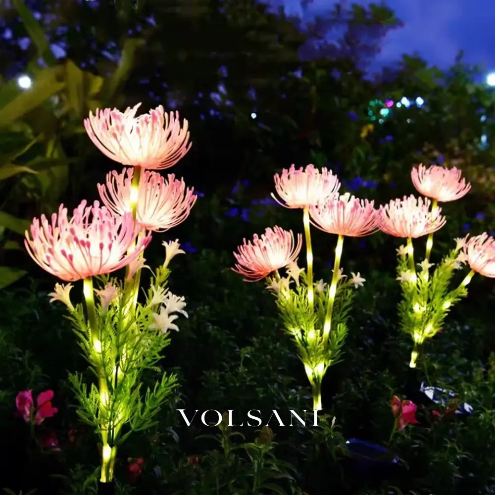 Outdoor Solar Flower Light Garden Lighting for Festival Party Wedding Christmas Halloween Birthday Pathway Courtyard