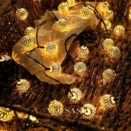 Outdoor Solar Moroccan 50/30/20LED Ball Lights 8 Modes Solar Light String for Camping Christmas Halloween Party Wedding
