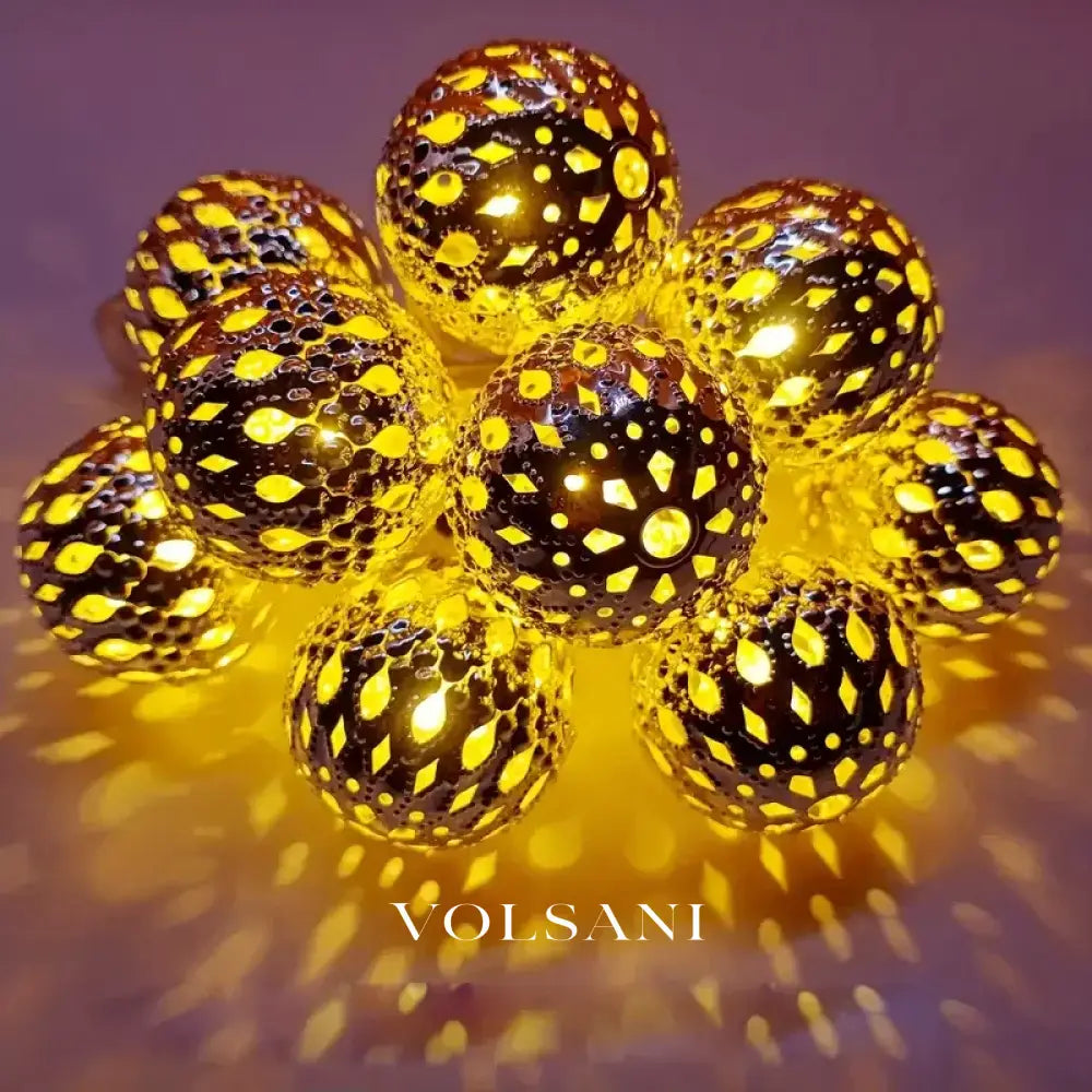 Outdoor Solar Moroccan 50/30/20LED Ball Lights 8 Modes Solar Light String for Camping Christmas Halloween Party Wedding
