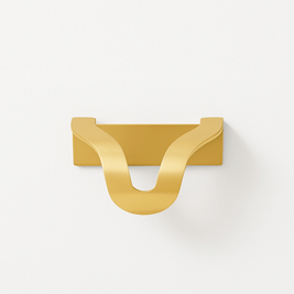 Wavy Brass Drawer Pulls, Modern Kitchen & Dresser Cabinet Hardware, Black or Gold-Tone Finish, Set of 2, 2.3-4.3in