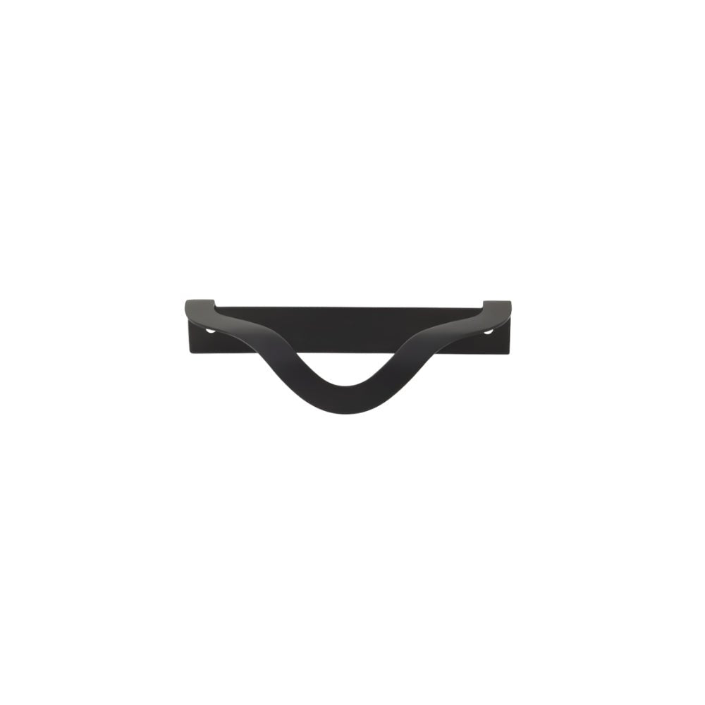 Wavy Brass Drawer Pulls, Modern Kitchen & Dresser Cabinet Hardware, Black or Gold-Tone Finish, Set of 2, 2.3-4.3in