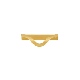 Wavy Brass Drawer Pulls, Modern Kitchen & Dresser Cabinet Hardware, Black or Gold-Tone Finish, Set of 2, 2.3-4.3in