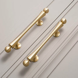 Slim Cabinet Knobs & Pull Bars, Modern Kitchen & Wardrobe Hardware, Polished Finish, Set of 2 in 3 Sizes, 0.9-5in