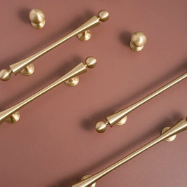 Slim Cabinet Knobs & Pull Bars, Modern Kitchen & Wardrobe Hardware, Polished Finish, Set of 2 in 3 Sizes, 0.9-5in