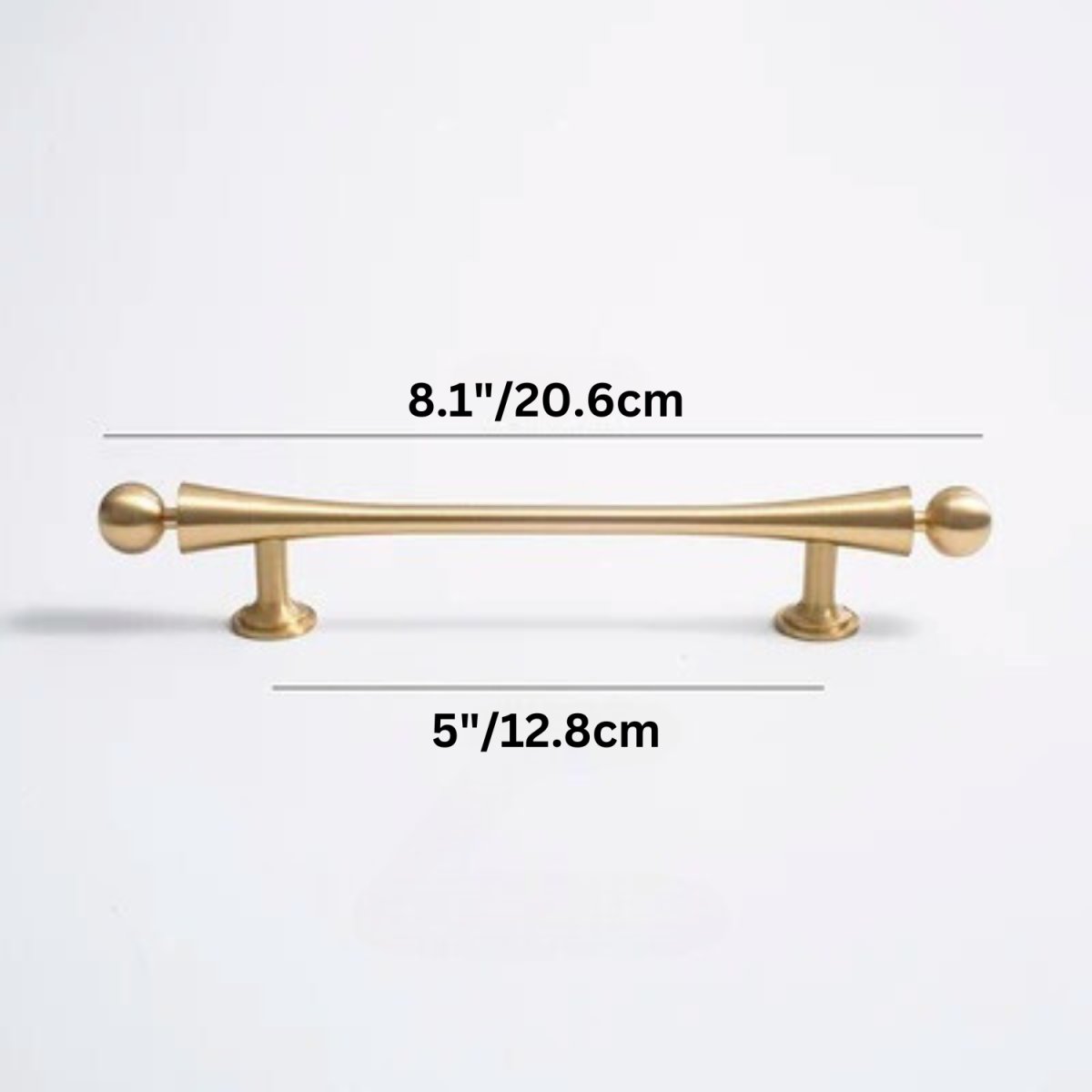 Slim Cabinet Knobs & Pull Bars, Modern Kitchen & Wardrobe Hardware, Polished Finish, Set of 2 in 3 Sizes, 0.9-5in