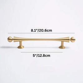 Slim Cabinet Knobs & Pull Bars, Modern Kitchen & Wardrobe Hardware, Polished Finish, Set of 2 in 3 Sizes, 0.9-5in