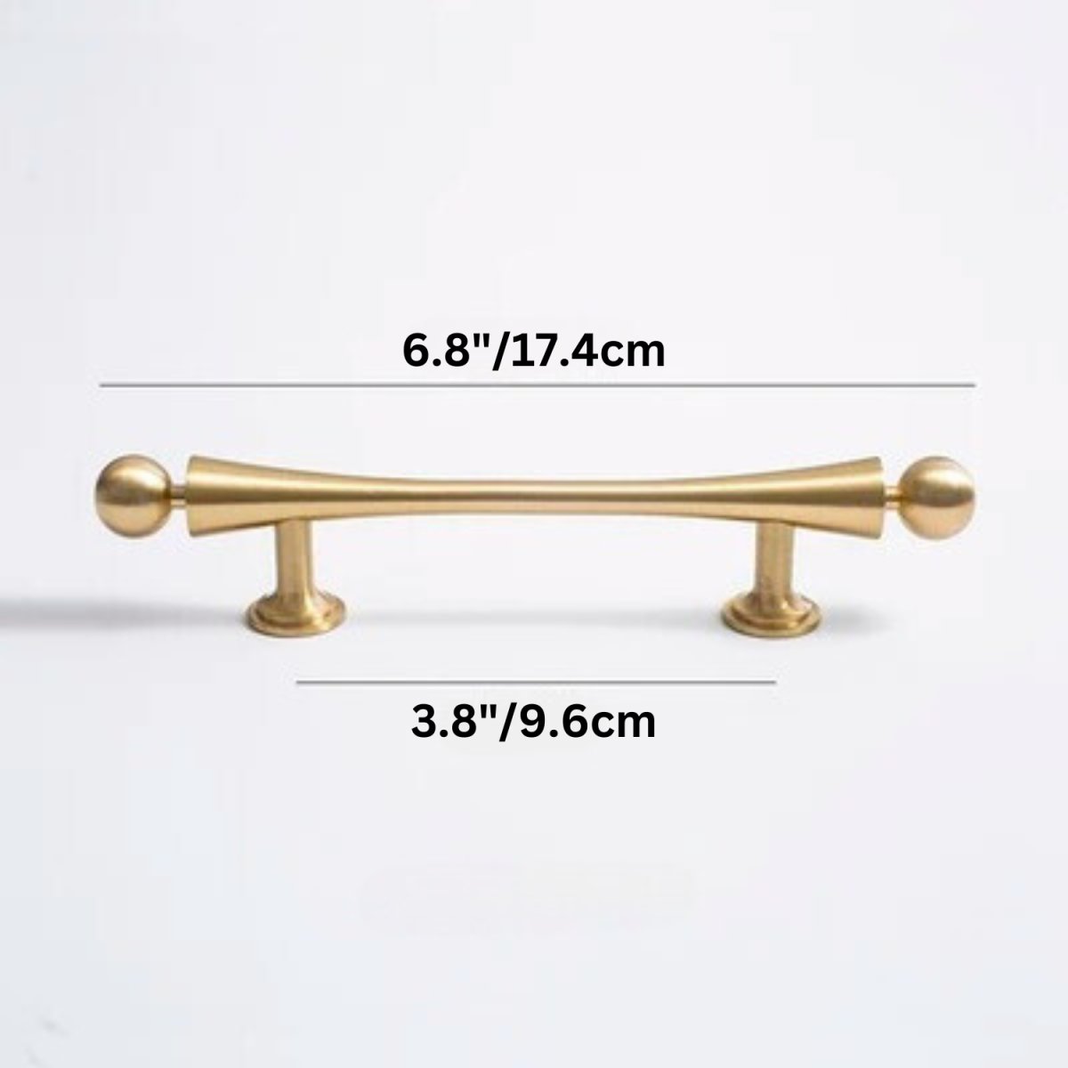 Slim Cabinet Knobs & Pull Bars, Modern Kitchen & Wardrobe Hardware, Polished Finish, Set of 2 in 3 Sizes, 0.9-5in