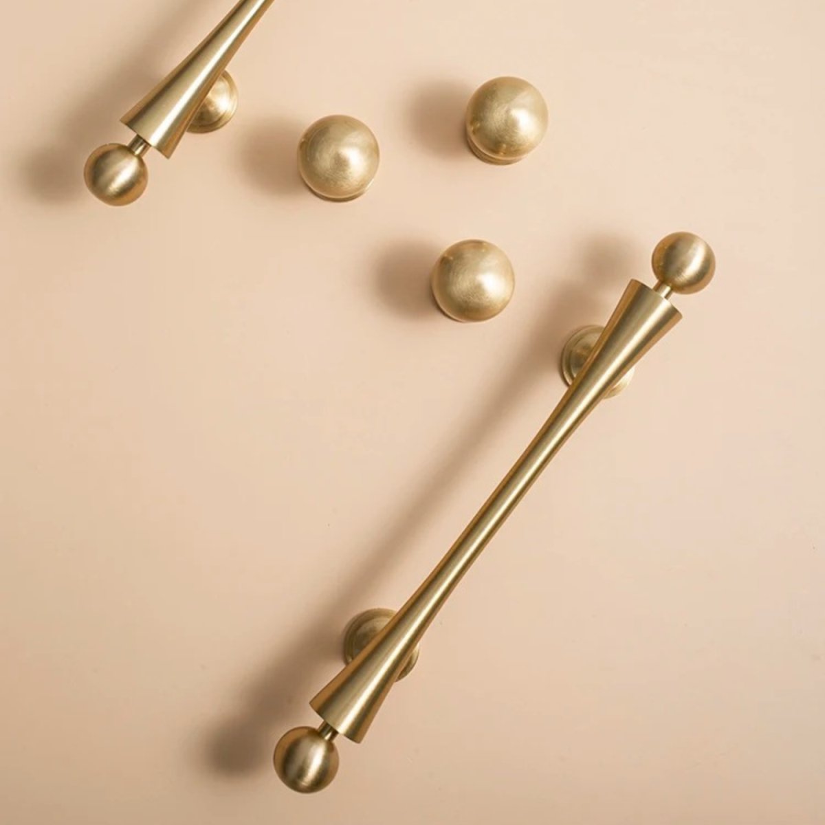Slim Cabinet Knobs & Pull Bars, Modern Kitchen & Wardrobe Hardware, Polished Finish, Set of 2 in 3 Sizes, 0.9-5in