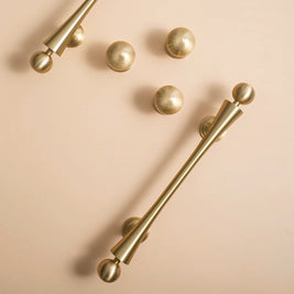 Slim Cabinet Knobs & Pull Bars, Modern Kitchen & Wardrobe Hardware, Polished Finish, Set of 2 in 3 Sizes, 0.9-5in