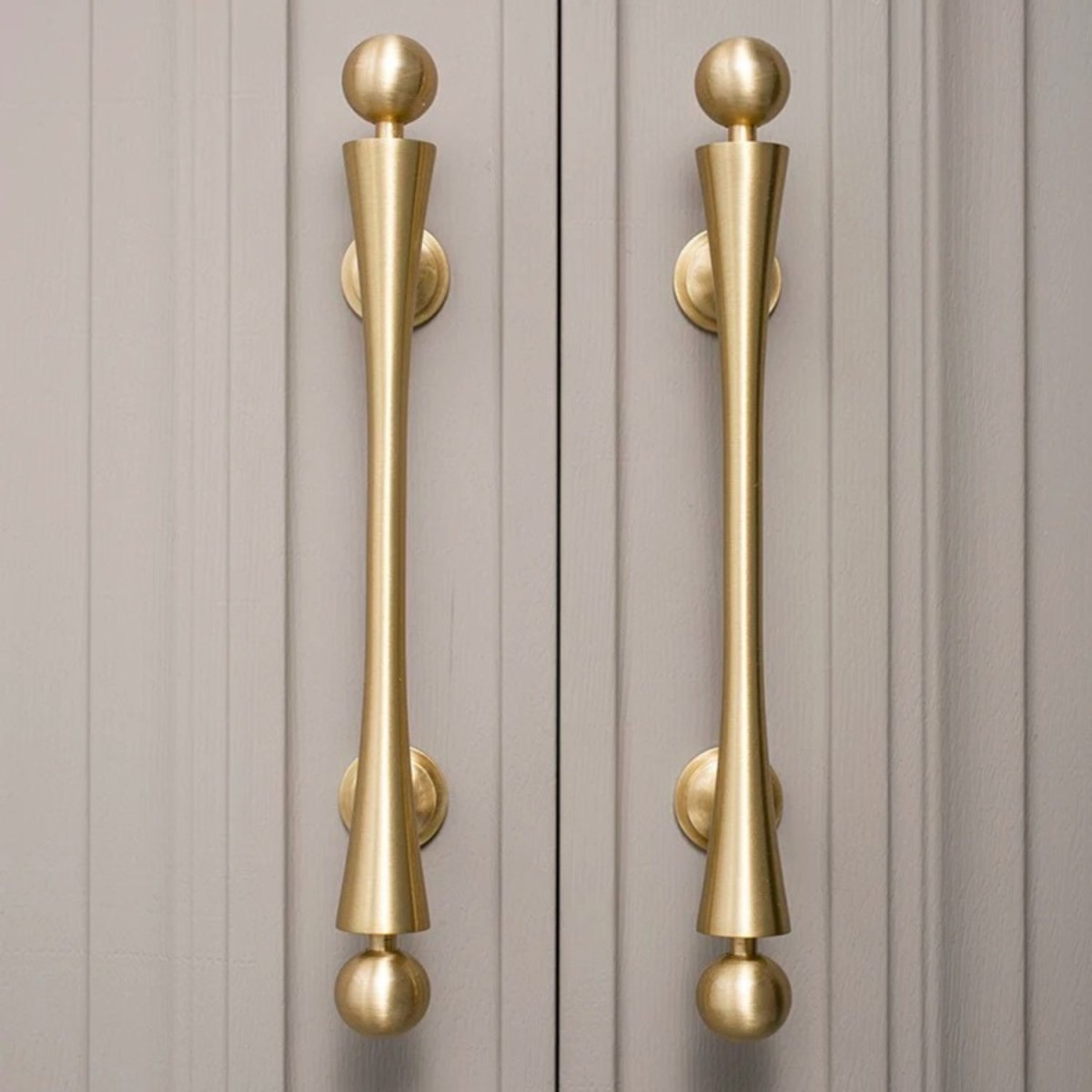 Slim Cabinet Knobs & Pull Bars, Modern Kitchen & Wardrobe Hardware, Polished Finish, Set of 2 in 3 Sizes, 0.9-5in