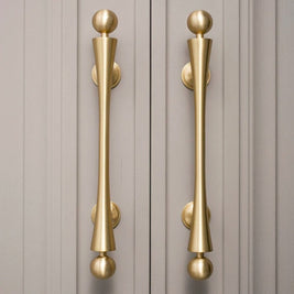 Slim Cabinet Knobs & Pull Bars, Modern Kitchen & Wardrobe Hardware, Polished Finish, Set of 2 in 3 Sizes, 0.9-5in