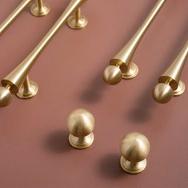 Slim Cabinet Knobs & Pull Bars, Modern Kitchen & Wardrobe Hardware, Polished Finish, Set of 2 in 3 Sizes, 0.9-5in