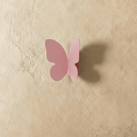 Butterfly Cabinet Pulls, Decorative Dresser & Wardrobe Drawer Handles, Gold Black White & Pink, Set of 2, 1.5 x 2.9in