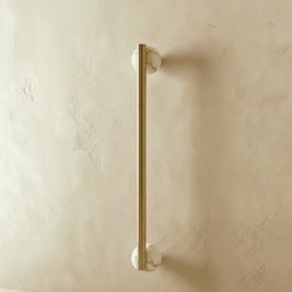 Real Marble Drawer Pull Bars, Nordic Kitchen & Dresser Cabinet Hardware, Brass Mounts, Set of 2 in 4 Patterns, 3.8-15.1in