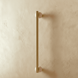 Real Marble Drawer Pull Bars, Nordic Kitchen & Dresser Cabinet Hardware, Brass Mounts, Set of 2 in 4 Patterns, 3.8-15.1in