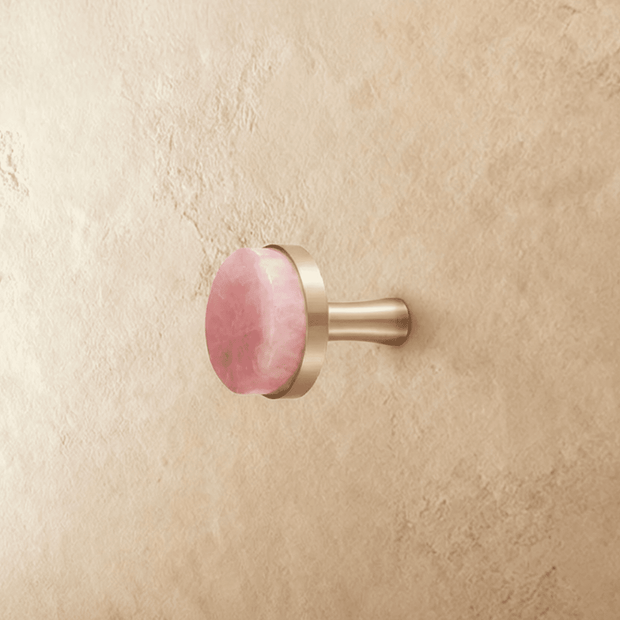 Crystal & Brass Cabinet Knobs, Choice of Knob or Hook Screw, 1.2-1.6in