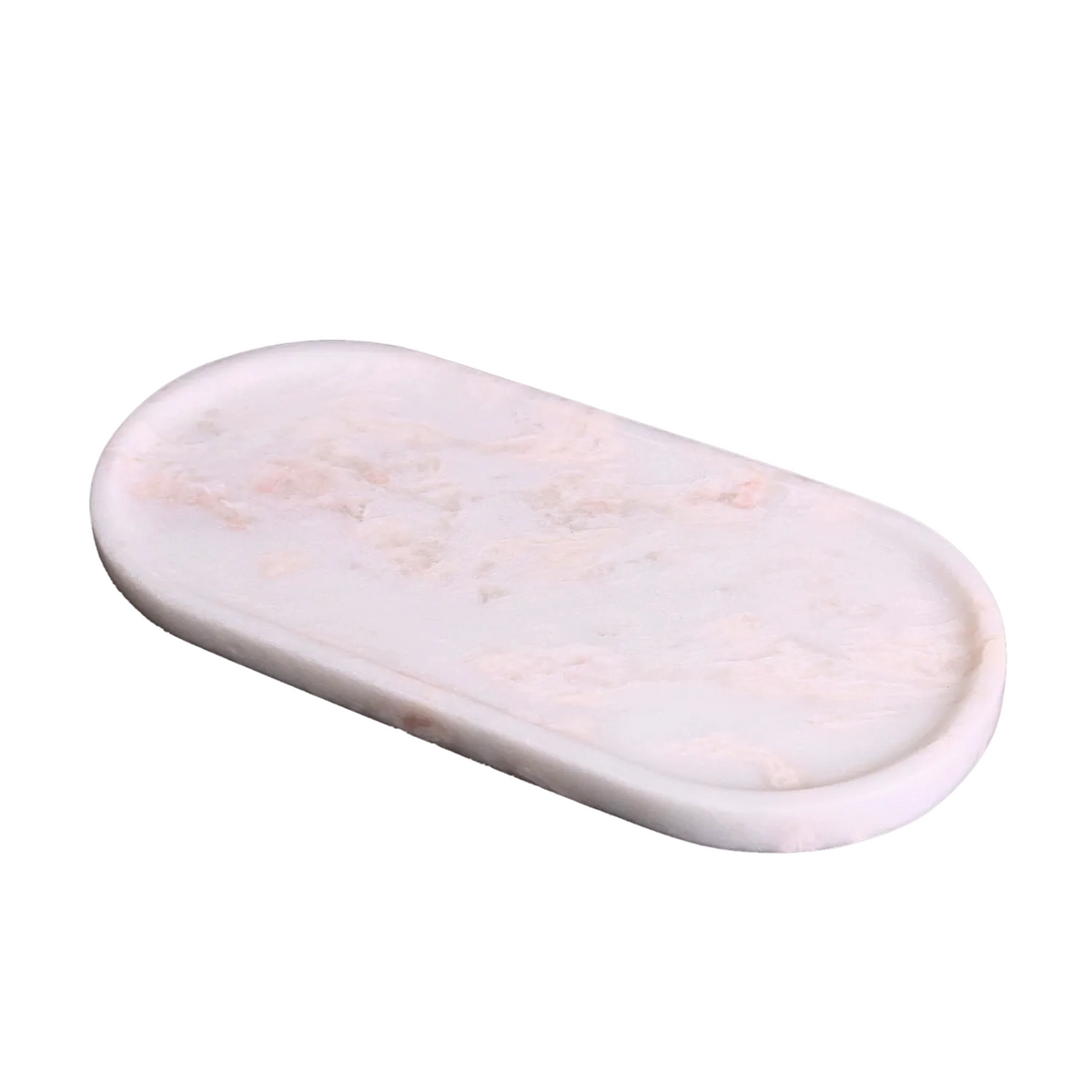 Marble Vanity Tray, Rounded Rectangle Jewelry Perfume Tray, 4 Colors, 9.8in