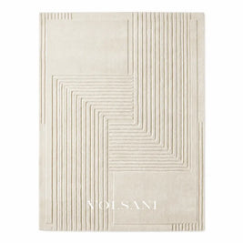Plush Area Rug with Carved Pattern Japanese Minimalist Living Room & Bedroom Rug Non Slip Backing 4 Designs 31-118in