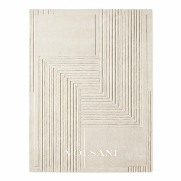 Plush Area Rug with Carved Pattern Japanese Minimalist Living Room & Bedroom Rug Non Slip Backing 4 Designs 31-118in
