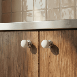 Crystal Cabinet Knobs & Drawer Pulls, Classic Kitchen & Dresser Cabinet Hardware, Brass-Finish & Chrome, Set of 2 Pieces, 0.9-5in