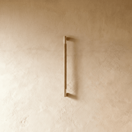 Solid Brass Double-Sided Door Pull, Modern Entry & Interior Door Hardware, Knurled Grip, Single or Double Configuration, 10.6-16.5in