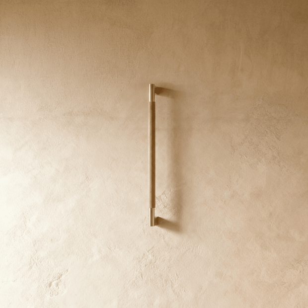 Brass Door Pull, Solid Brass Double-Sided Entry Door Handle, 10.6-16.5in