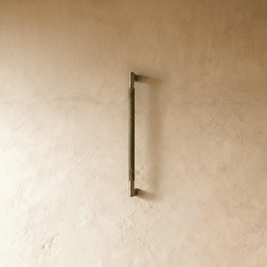 Solid Brass Double-Sided Door Pull, Modern Entry & Interior Door Hardware, Knurled Grip, Single or Double Configuration, 10.6-16.5in