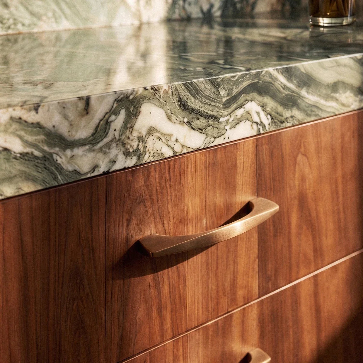 Zinc Alloy Cabinet Knobs & Drawer Pull Bars, Modern Kitchen & Dresser Hardware, Brushed Finish, Set of 2, 1.1-7.6in