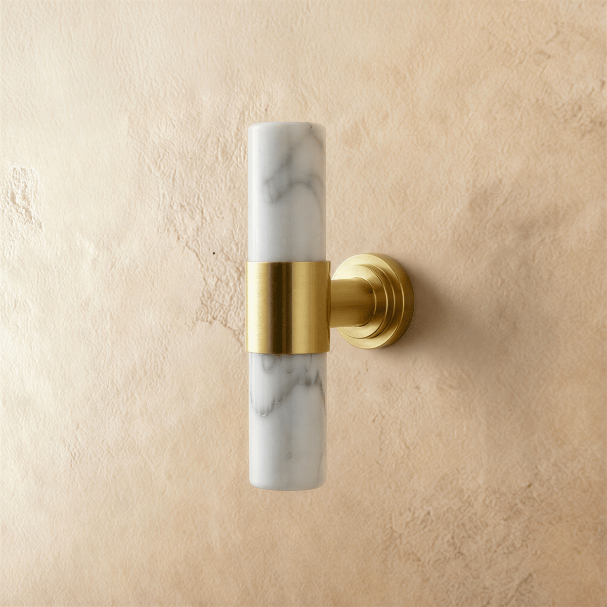 Natural Marble & Crystal Cabinet Knobs & Drawer Pulls, Modern Kitchen & Dresser Hardware, Brass Fittings, Set of 2 in 5 Colors, 2.4-5in