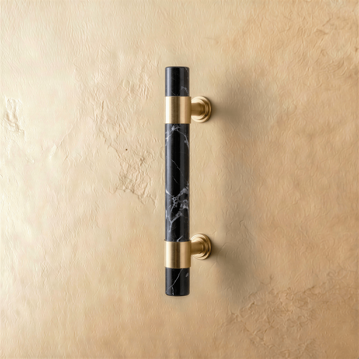 Natural Marble & Crystal Cabinet Knobs & Drawer Pulls, Modern Kitchen & Dresser Hardware, Brass Fittings, Set of 2 in 5 Colors, 2.4-5in