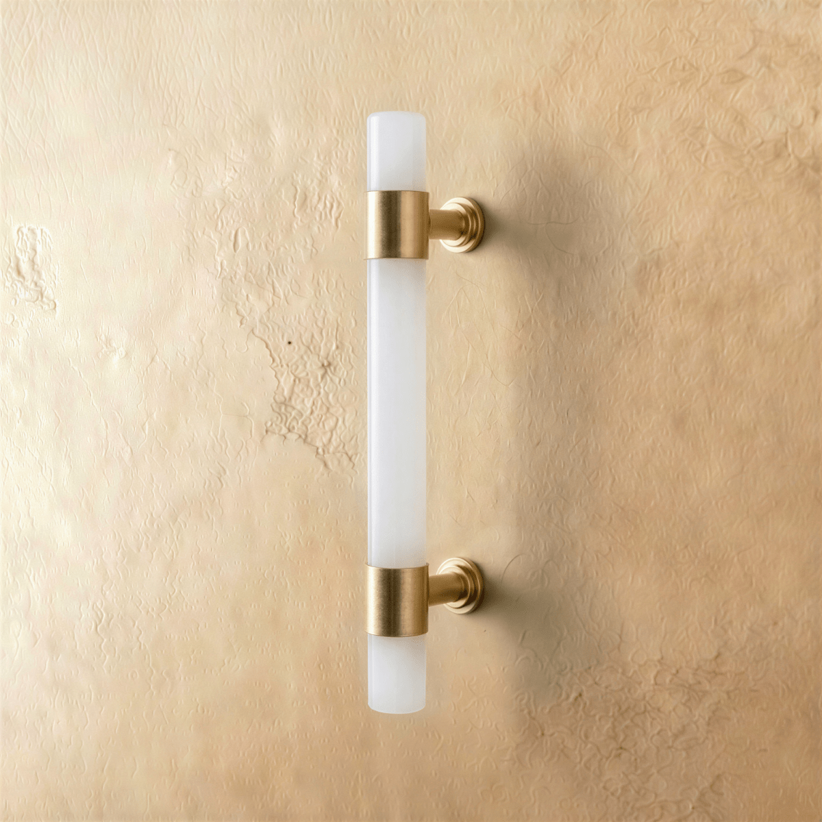 Natural Marble & Crystal Cabinet Knobs & Drawer Pulls, Modern Kitchen & Dresser Hardware, Brass Fittings, Set of 2 in 5 Colors, 2.4-5in