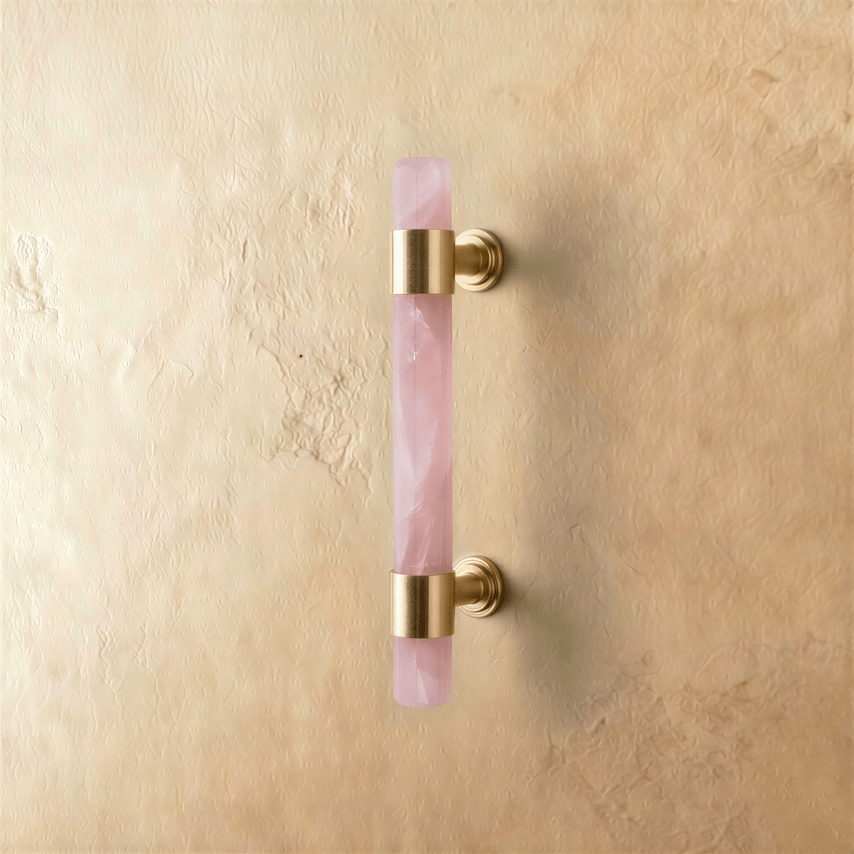 Natural Marble & Crystal Cabinet Knobs & Drawer Pulls, Modern Kitchen & Dresser Hardware, Brass Fittings, Set of 2 in 5 Colors, 2.4-5in