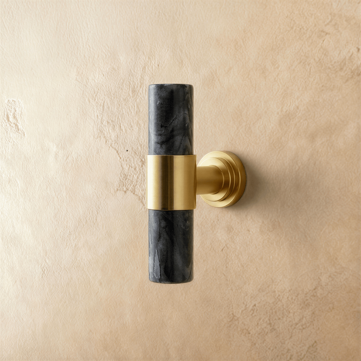 Natural Marble & Crystal Cabinet Knobs & Drawer Pulls, Modern Kitchen & Dresser Hardware, Brass Fittings, Set of 2 in 5 Colors, 2.4-5in