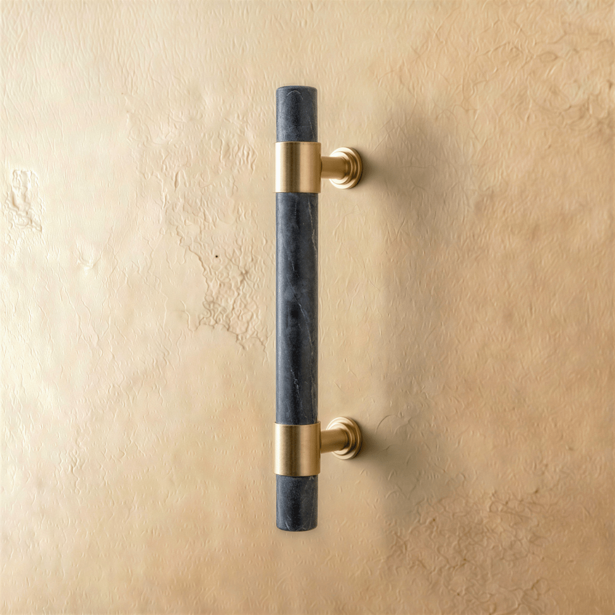 Natural Marble & Crystal Cabinet Knobs & Drawer Pulls, Modern Kitchen & Dresser Hardware, Brass Fittings, Set of 2 in 5 Colors, 2.4-5in