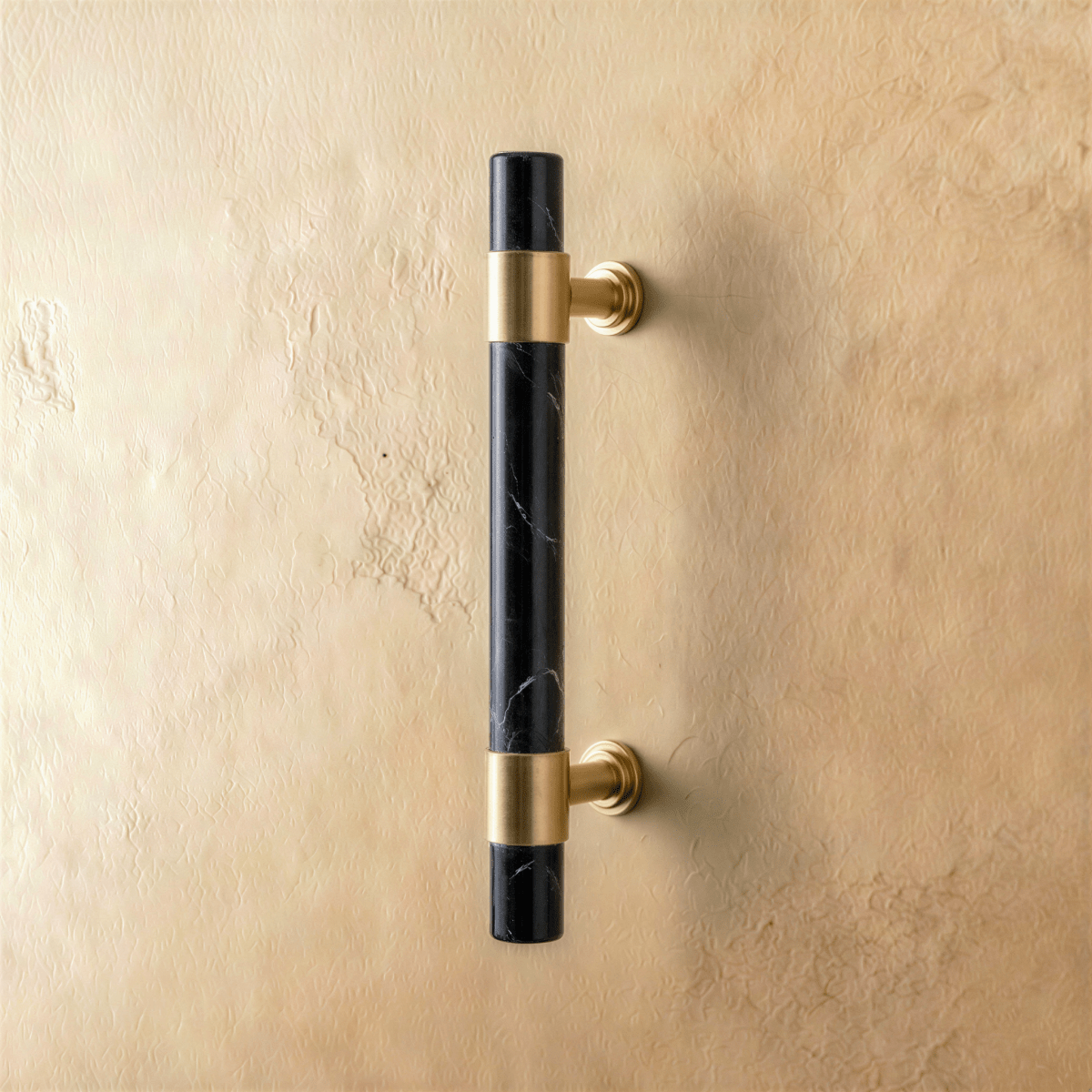 Natural Marble & Crystal Cabinet Knobs & Drawer Pulls, Modern Kitchen & Dresser Hardware, Brass Fittings, Set of 2 in 5 Colors, 2.4-5in