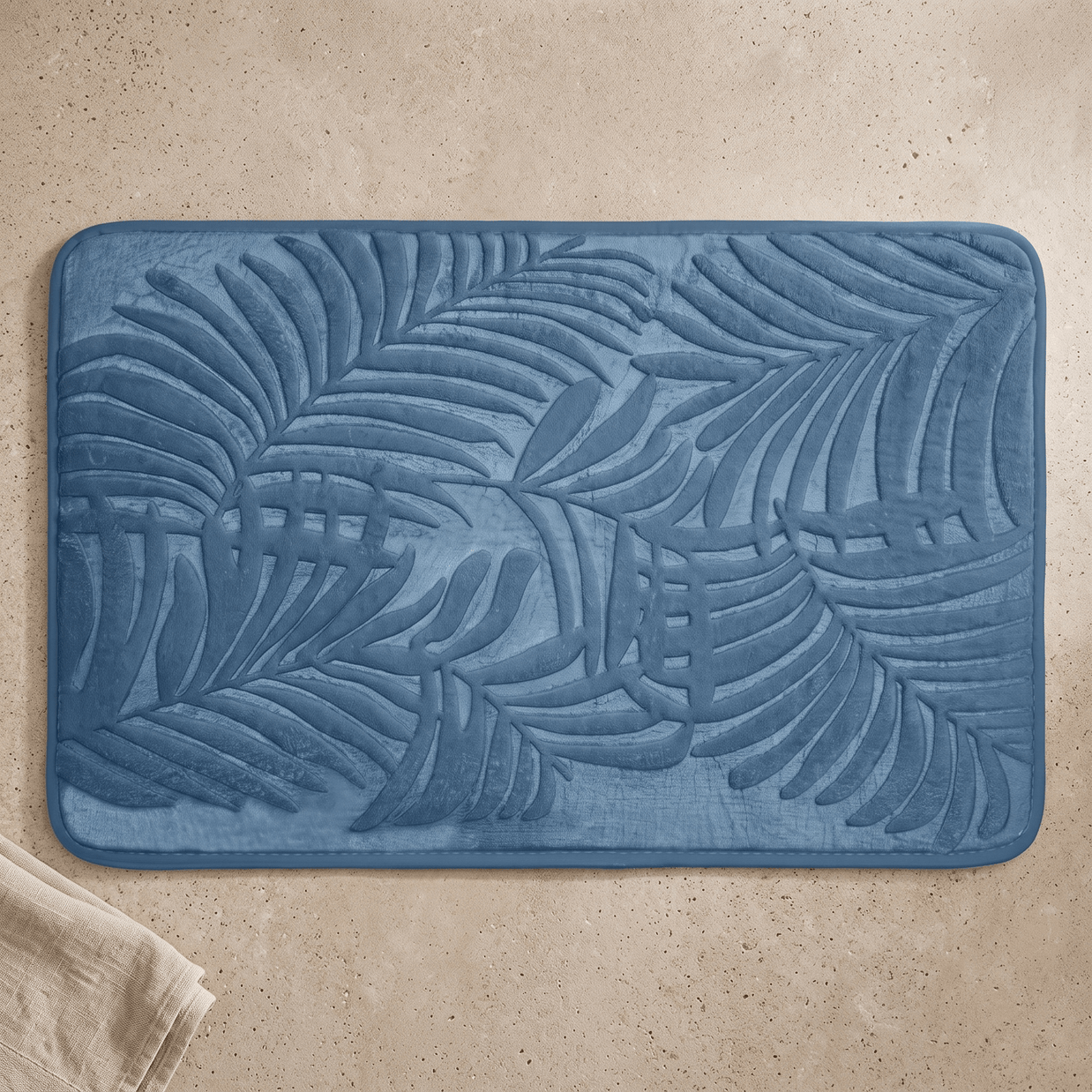 PUCK: Memory Foam Badmat – Antislip met Bladmotief - Volsani