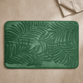PUCK: Memory Foam Badmat – Antislip met Bladmotief - Volsani