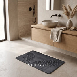 PUCK: Memory Foam Badmat – Antislip met Bladmotief - Volsani