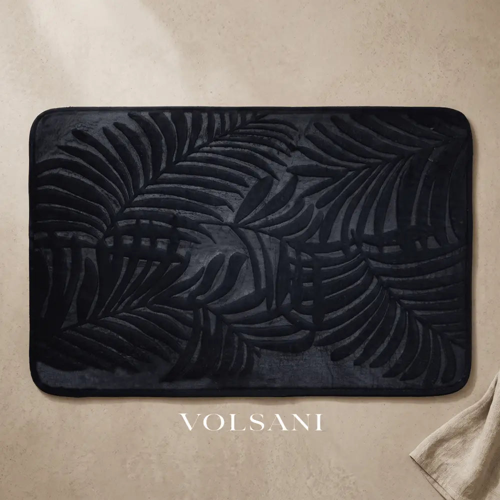 PUCK: Memory Foam Badmat – Antislip met Bladmotief - Volsani